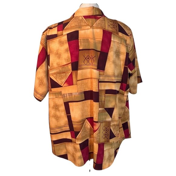 Maggie Sweet Womens Plus Size 2X Blouse Top Button-Up Shirt Geometric Print - Picture 4 of 7